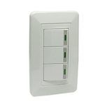 PLACA ARMADA CON 3 APAGADORES SENCILLOS AD-4404 ADIR