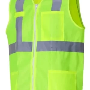 CHALECO AMARILLO DE ALTA VISIBILIDAD CON ZIPPER