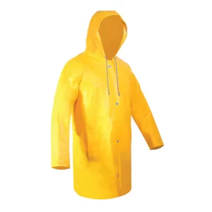IMPERMEABLE TIPO GABARDINA AMARILLA CORTA JYRSA