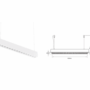 LAMPARA LED COLGANTE PARA TECHOS WASAT,REGULABLE,INTERIORES,LUZ BLANCA NEUTRA 40W,TECNOLITE 40DLFCLED1002V40N