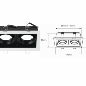 LAMPARA PARA TECHO ALICANTE I,INTERIORES,GX5.3/GU10,BLANCA,PARA CASA COLOR BLANCO INTERIOR NEGRO TECNOLITE 120YD4002MVB