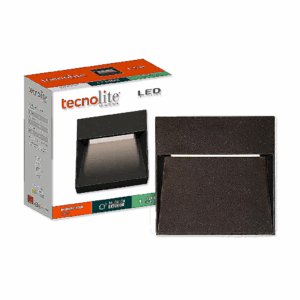LAMPARA LED DE EXTERIOR PARA SOBREPONER COLOR NEGRO,TECNOLITE 8HLED807CV30N