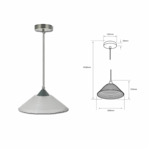 LAMPARA DECORACION EN LOS TECHOS BASE E27 PARA FOCO LED,COLOR PLATA SATINADO,TECNOLITE 60CTL0006MVOP