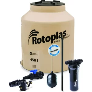 TINACO ROTOPLAS DE 450 LITROS 500023 BEIGE