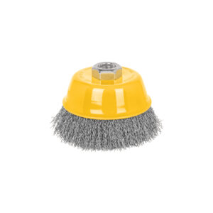 CARDA COPA 4" ALAMBRE ONDULADO FINO, EJE 5/8"-11, PRETUL 28263