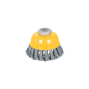 CARDA COPA 3" ALAMBRE TRENZADO GRUESO, EJE 5/8"-11, PRETUL 28257